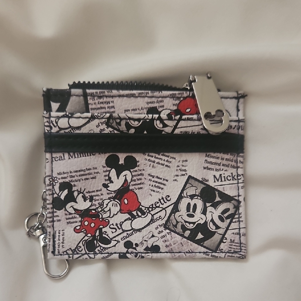 Disney Black and White Newspaper Mickey Mouse Wallet